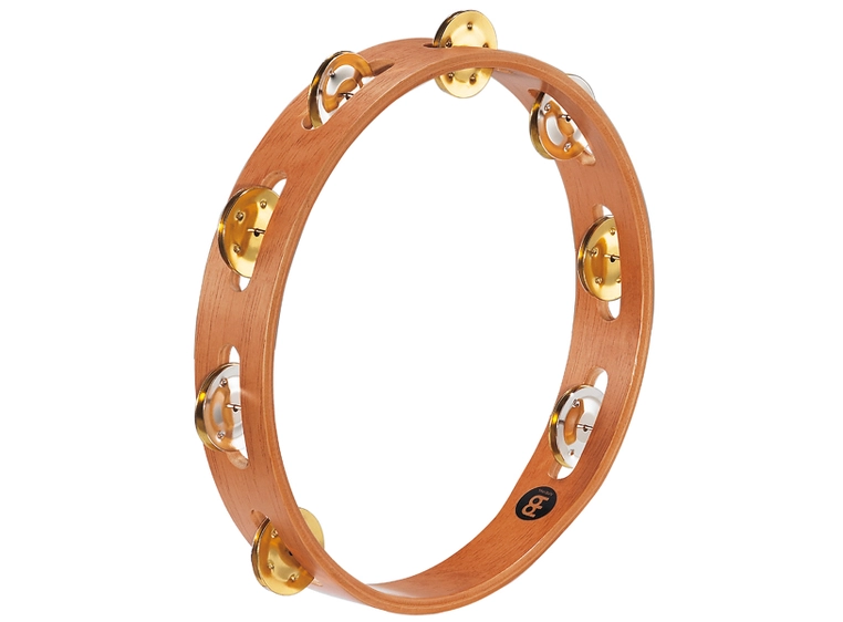 Meinl TA-1-M-SNT Wood Tamburin, Brass/Nikkel, Enkel (M) 
